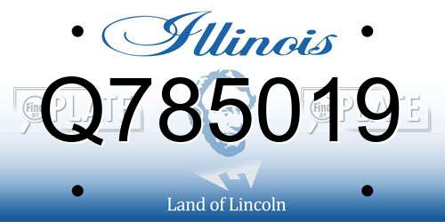 Q785019 Illinois License Plate