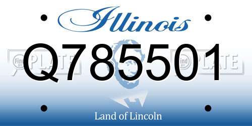 Q785501 Illinois License Plate