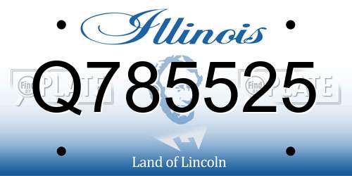 Q785525 Illinois License Plate