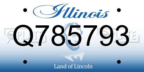 Q785793 Illinois License Plate