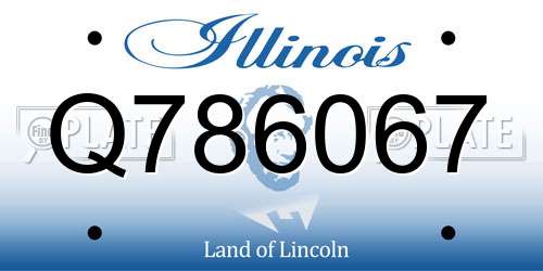 Q786067 Illinois License Plate