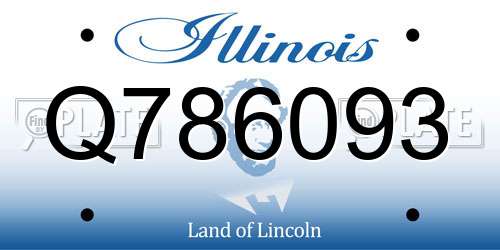 Q786093 Illinois License Plate