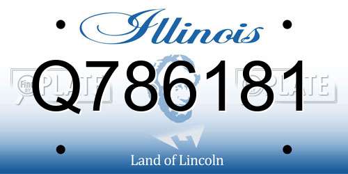 Q786181 Illinois License Plate