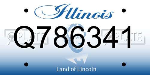 Q786341 Illinois License Plate