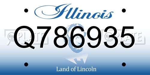 Q786935 Illinois License Plate