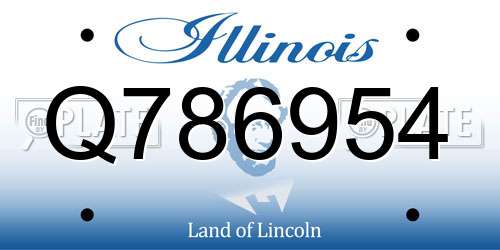 Q786954 Illinois License Plate