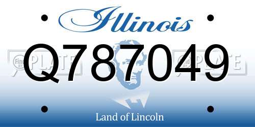 Q787049 Illinois License Plate