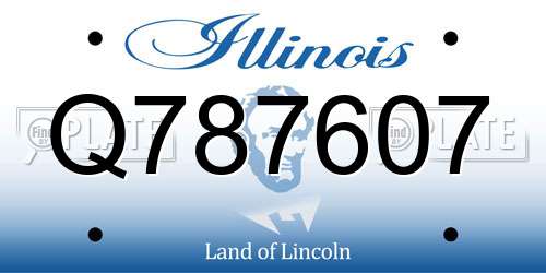 Q787607 Illinois License Plate