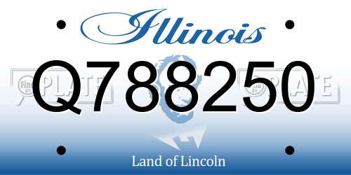 Q788250 Illinois License Plate