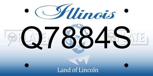 Q7884S Illinois License Plate