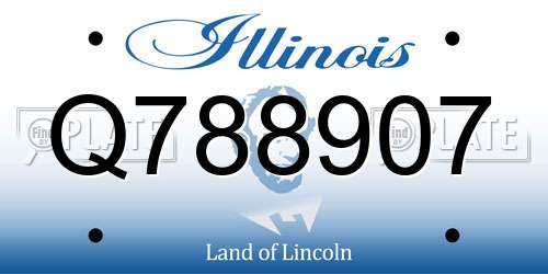 Q788907 Illinois License Plate