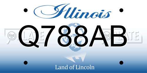 Q788AB Illinois License Plate
