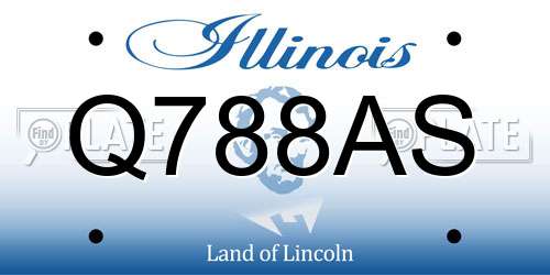 Q788AS Illinois License Plate