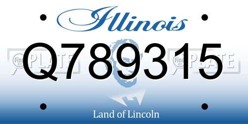 Q789315 Illinois License Plate