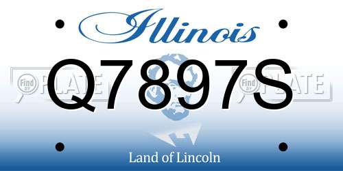 Q7897S Illinois License Plate