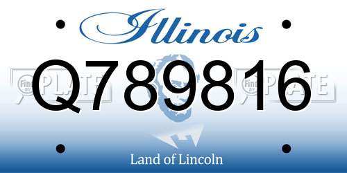 Q789816 Illinois License Plate