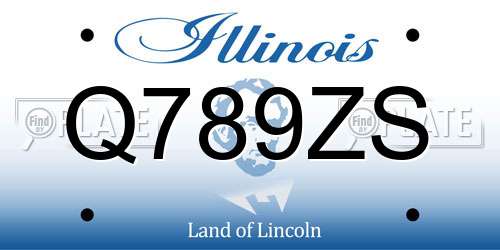 Q789ZS Illinois License Plate