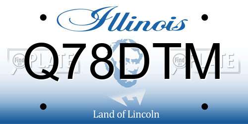 Q78DTM Illinois License Plate