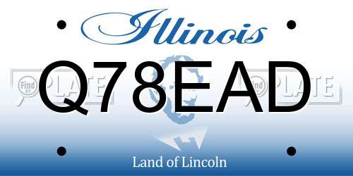 Q78EAD Illinois License Plate
