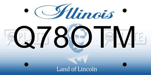 Q78OTM Illinois License Plate