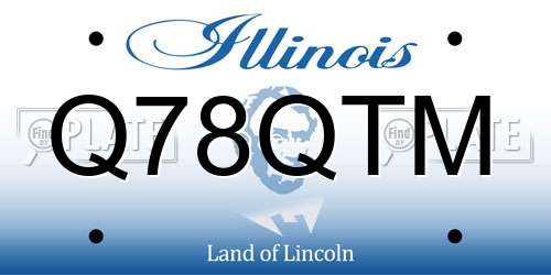 Q78QTM Illinois License Plate