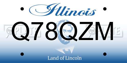 Q78QZM Illinois License Plate