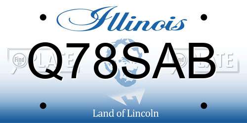 Q78SAB Illinois License Plate