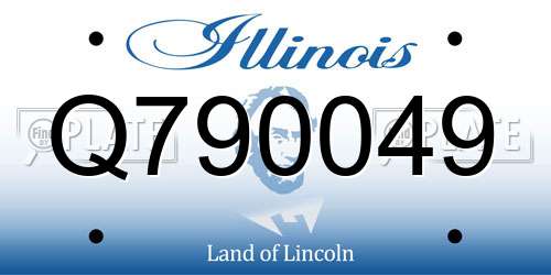 Q790049 Illinois License Plate