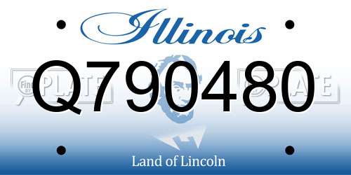 Q790480 Illinois License Plate