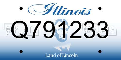 Q791233 Illinois License Plate