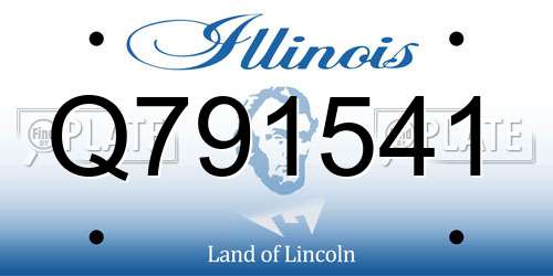 Q791541 Illinois License Plate