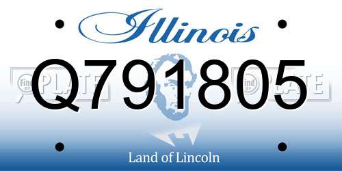 Q791805 Illinois License Plate