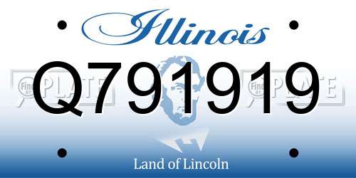 Q791919 Illinois License Plate