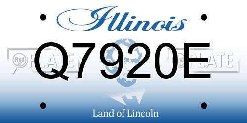 Q7920E Illinois License Plate