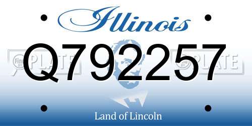 Q792257 Illinois License Plate