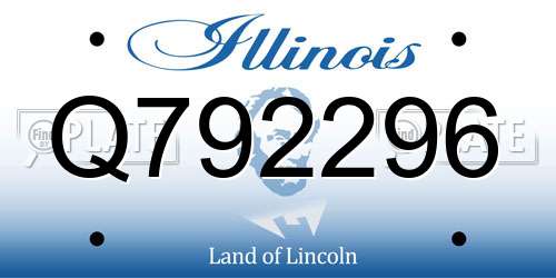 Q792296 Illinois License Plate