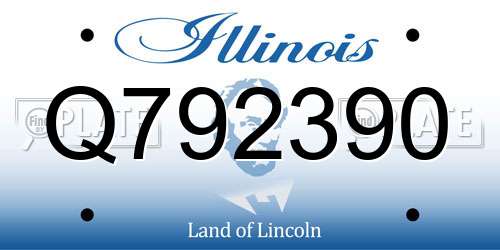 Q792390 Illinois License Plate