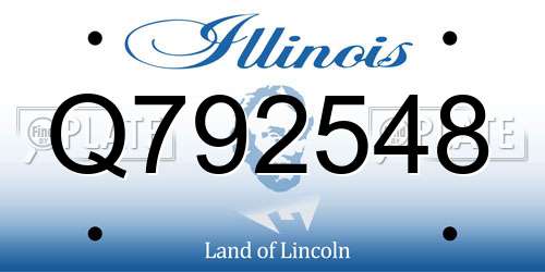 Q792548 Illinois License Plate