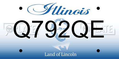 Q792QE Illinois License Plate