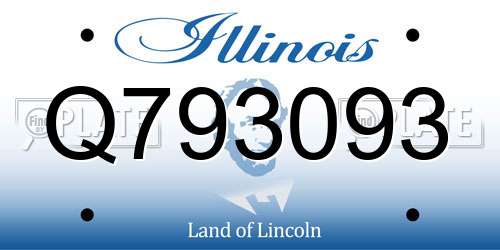 Q793093 Illinois License Plate