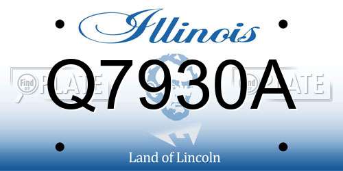 Q7930A Illinois License Plate