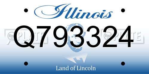 Q793324 Illinois License Plate