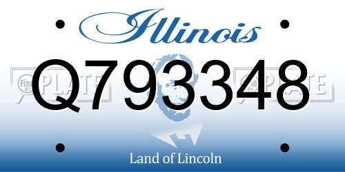 Q793348 Illinois License Plate