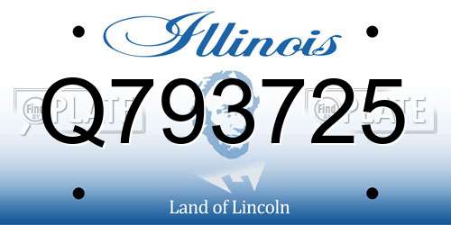 Q793725 Illinois License Plate