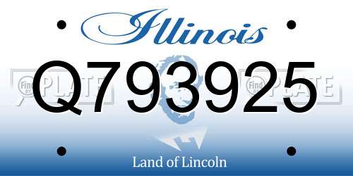 Q793925 Illinois License Plate