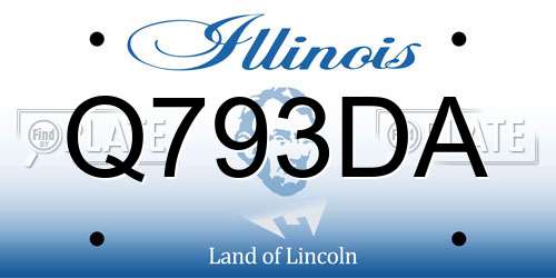 Q793DA Illinois License Plate