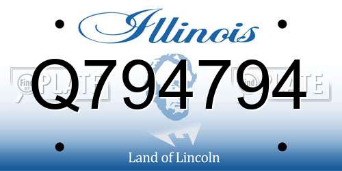 Q794794 Illinois License Plate