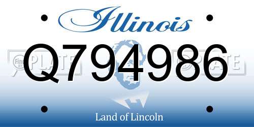 Q794986 Illinois License Plate