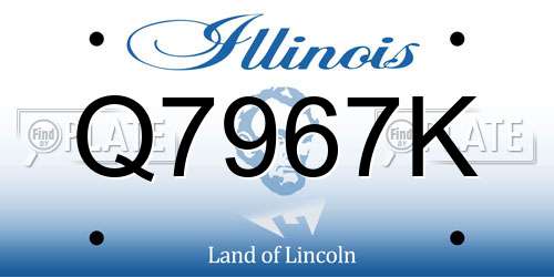 Q7967K Illinois License Plate