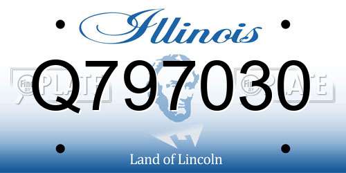 Q797030 Illinois License Plate